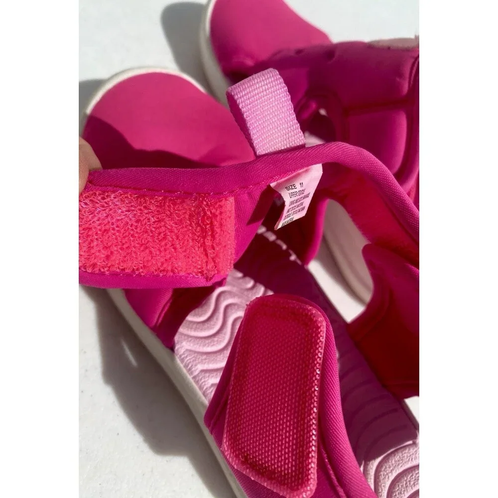 Cat & Jack TODDLER GIRLS Hot Pink Hook & Loop WATER SLINGBACK Shoes -Size 11 T